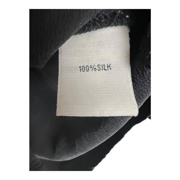 Kenneth Cole 100% Silk Chest Pocket Shirt Black Small Work Preppy Career - Picture 4 of 5